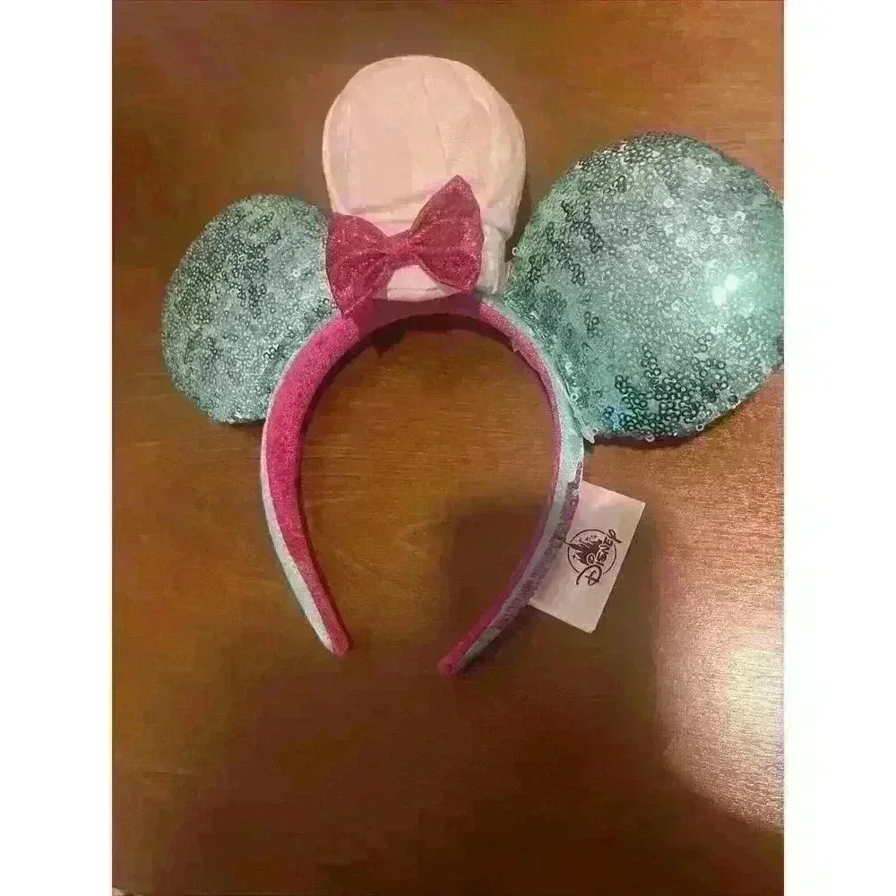 NWT Disney‎ 2020 DCA Food & Wine Festival Chef Hat Aqua Minnie Ears Headband